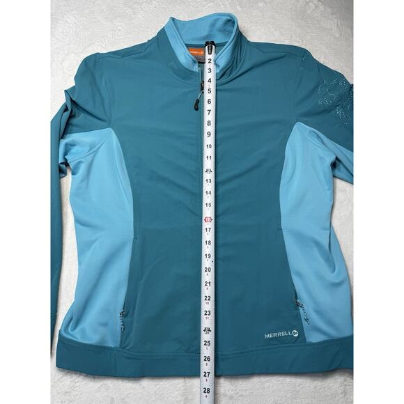 Merrell Aeroblock Full Zip Softshell Jacket Blue XXL Wind Resistant Outdoor Hike - Picture 3 of 12